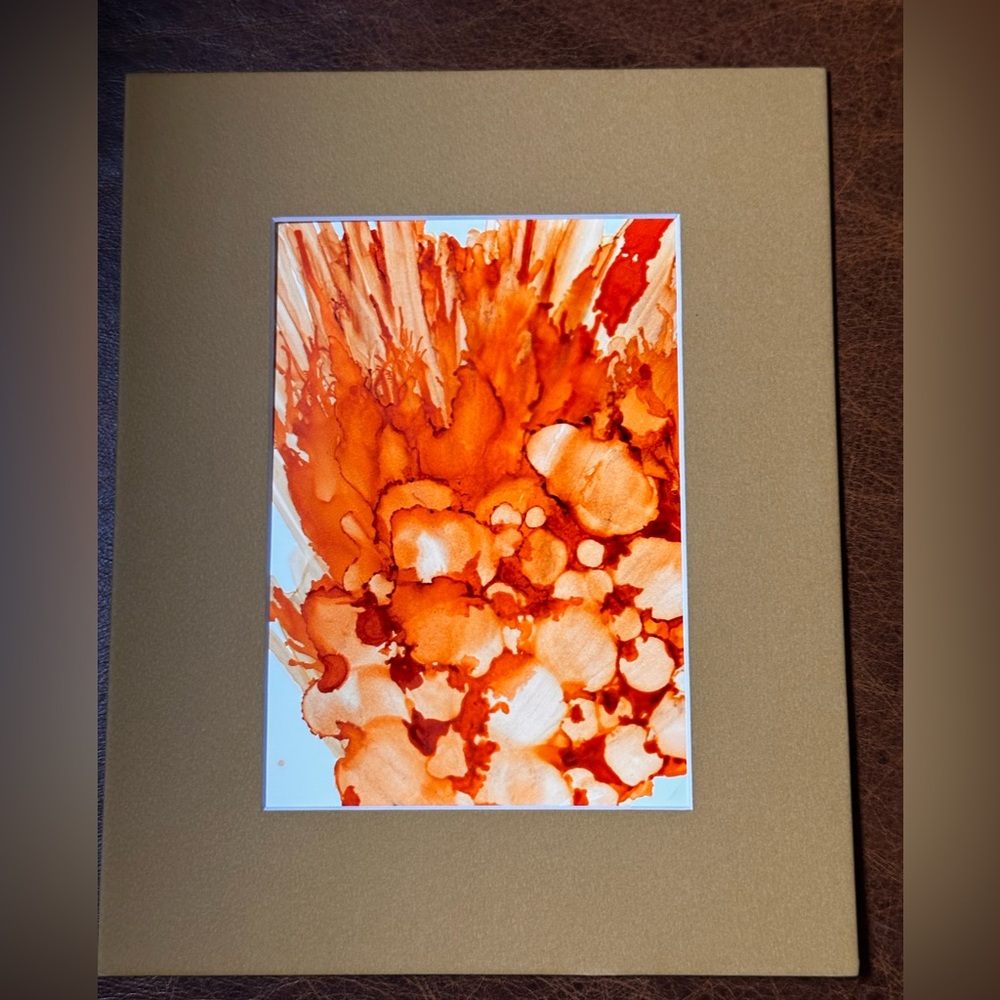 Hand crafted one of a kind alcohol ink abstract wall decor painting